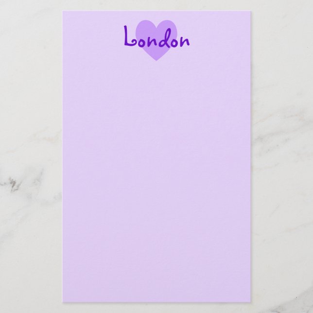 Papeterie Londres en violet (Devant)