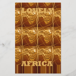 Papeterie Lovely Africa Map Vector Motif Art Design Imprimer