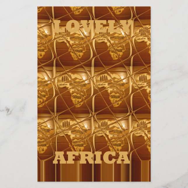 Papeterie Lovely Africa Map Vector Motif Art Design Imprimer (Devant)