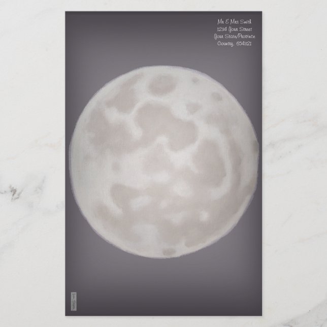 Papeterie Lune peinte (Devant)