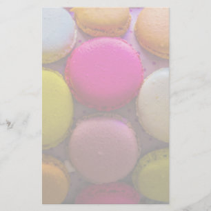 Papeterie Macarons colorés Dessert Cuit Savoureux