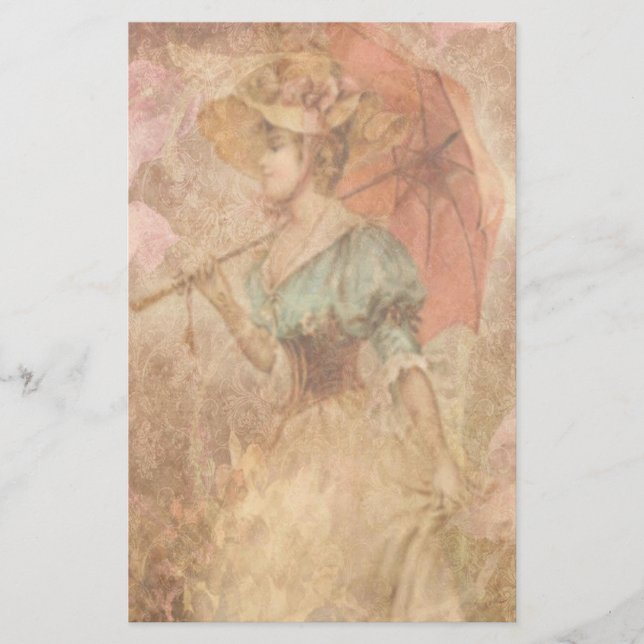 Papeterie Madame victorienne élégante Umbrella Stationery (Devant)
