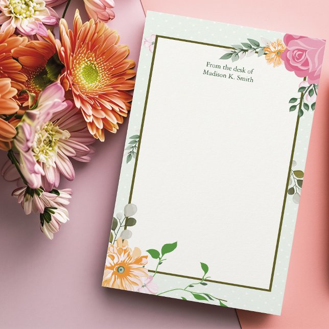 Papeterie Magnifique Vintage Floral Personnalisé Réceptionni (Créateur téléchargé)