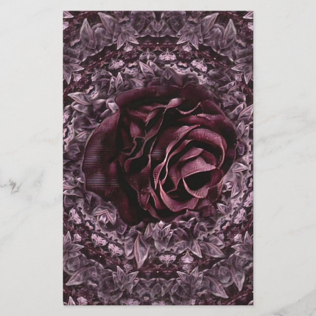 Papeterie Mandala de rose  (Devant)