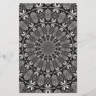 Papeterie Mandala monochrome