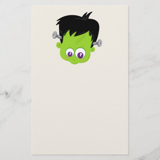 Papeterie Mare Green Frankenstein Monster face Halloween (Devant)