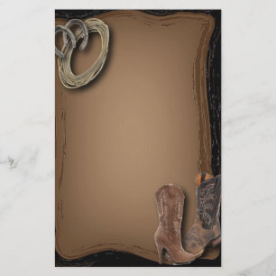 Papeterie mariage de bottes de cowboy de l'ouest