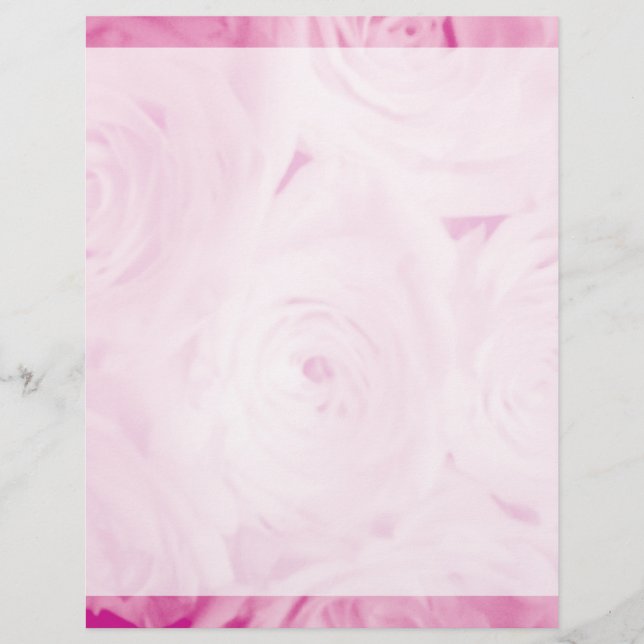 papeterie mariage | Tête de papier à lettres rose (Devant)