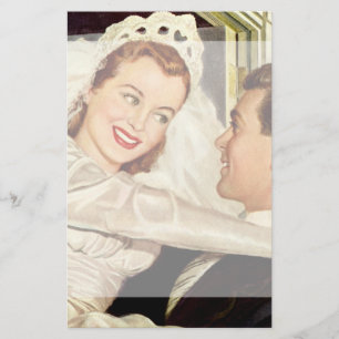 Papeterie Mariage vintage Nouveaux mariés, Mariée heureuse e