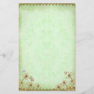 Papeterie Mariage vintage vert floral