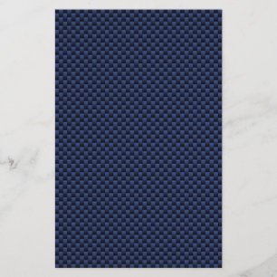 Papeterie Marine Blue Automotive Carbon Fiber Tressage d'imp