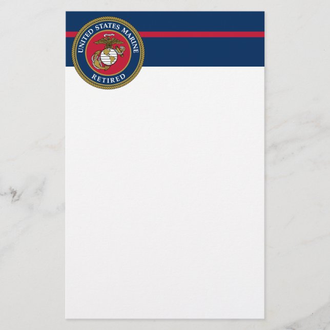 Papeterie Marine Corps des USA - bleu retiré (Devant)