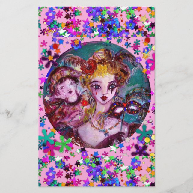 Papeterie MASQUERADE VÉNITIENNE DE VALENTINE MASQUÉS Pink Co (Devant)