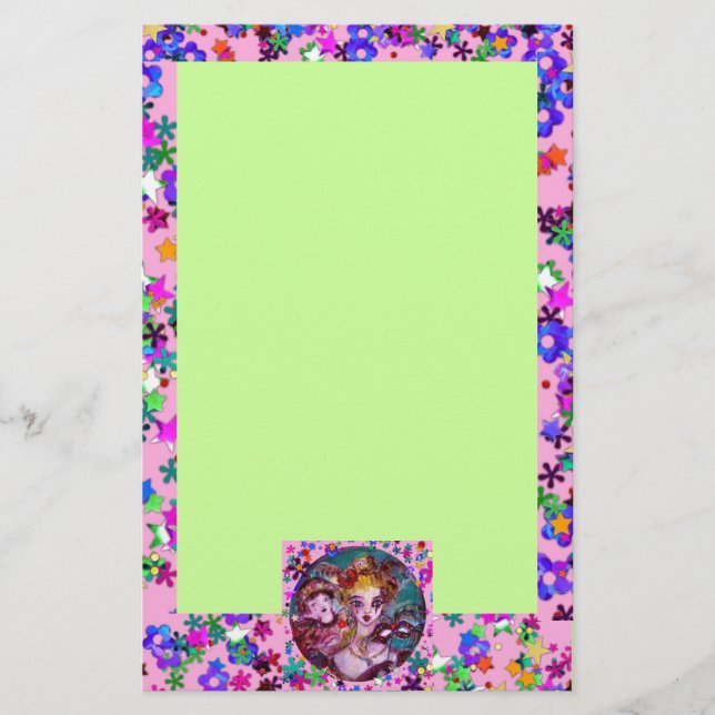 PAPETERIE MASQUES DE MASQUÉRADE VALENTINE VÉNITIENNE (Devant)