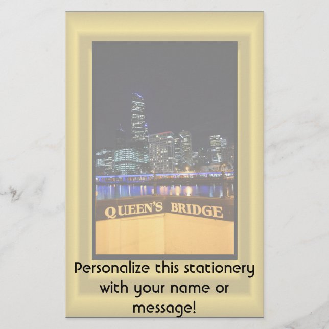 Papeterie Melbourne Australie CBD Night Lights (Devant)