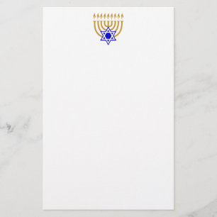 Papeterie Menorah et l'étoile de David