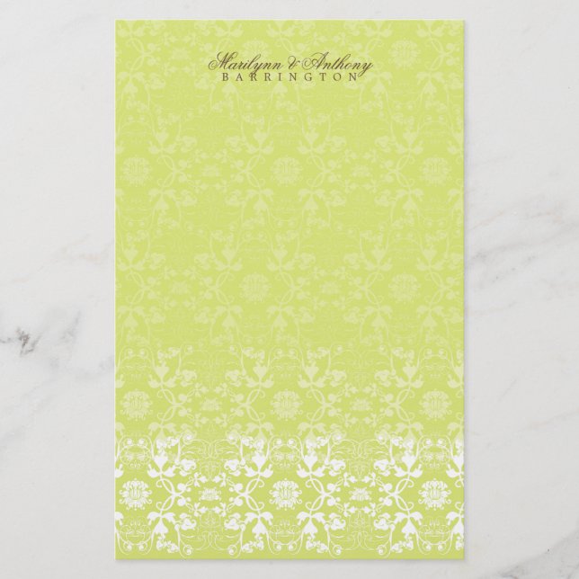 Papeterie Merci en dentelle de fils Damask (Devant)