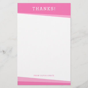 Papeterie MERCI MERCI NOTER simples angles modernes rose