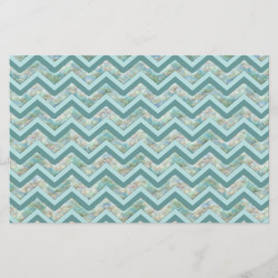 Papeterie Mère de Pearl Turquoise ZigZag
