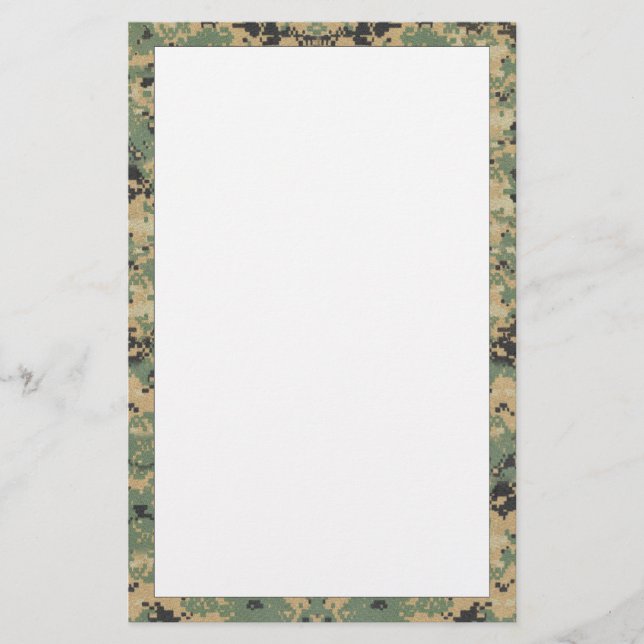 Papeterie Message sur le camouflage (Devant)