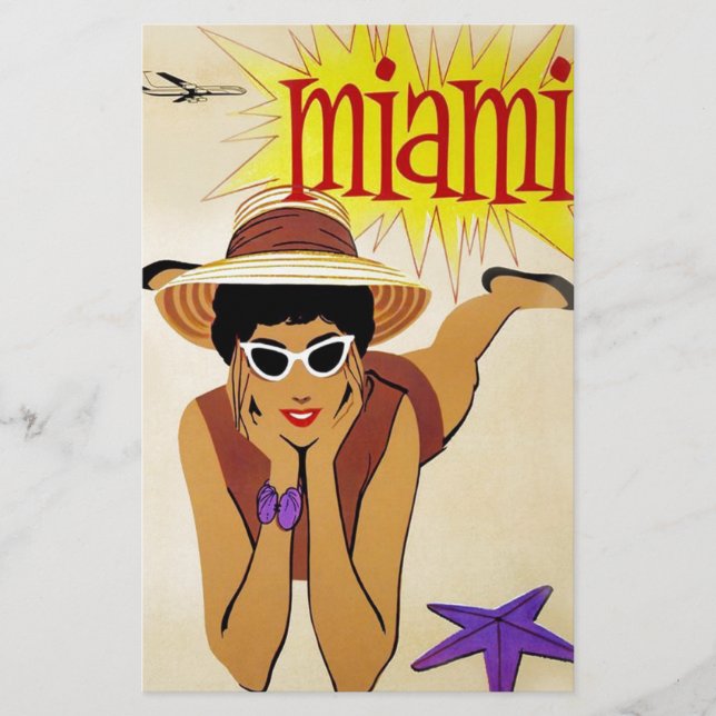 Papeterie Miami Beach vintage (Devant)