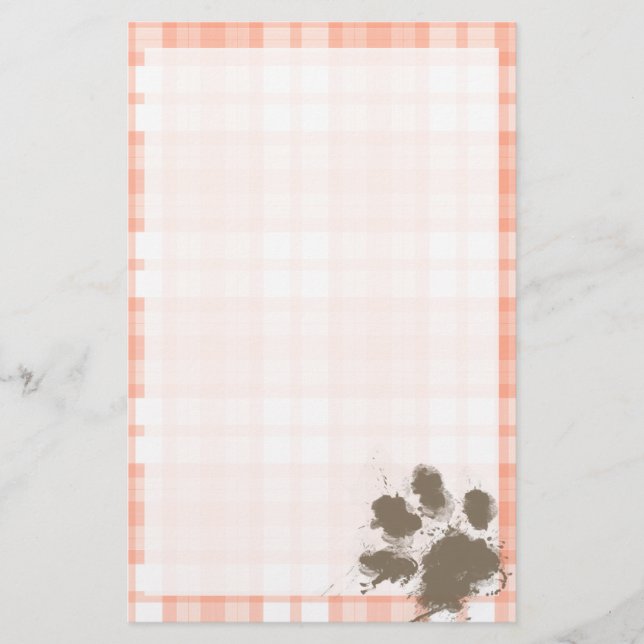 Papeterie Mignonne Plaid Orange; Drôle Chien (Devant)