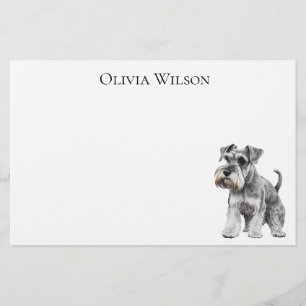 Papeterie Miniature Schnauzer sur papier à lettres personnal