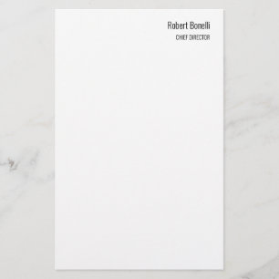 Papeterie Minimaliste Blanc Moderne Taille Standard