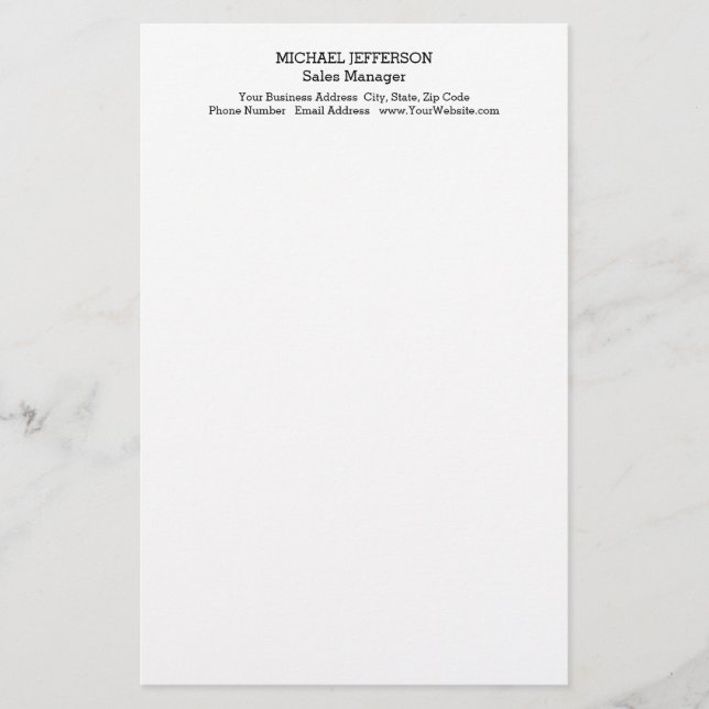 Papeterie Minimaliste Classique Professionnel (Devant)