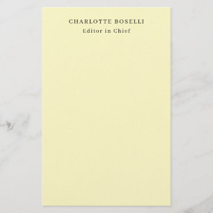 Papeterie Minimaliste Classique Professionnel Crème Uni