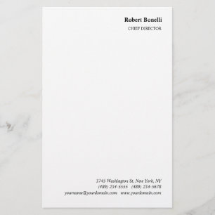 Papeterie Minimaliste Moderne Blanc Uni
