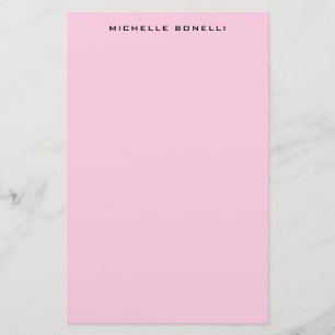 Papeterie Minimaliste Moderne Féminin Rose Clair Professionn