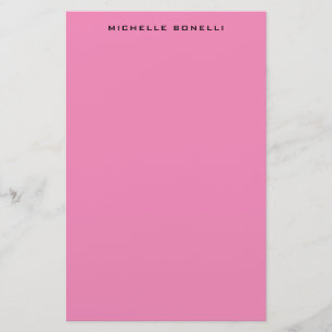 Papeterie Minimaliste Moderne Féminin Rose Professionnel
