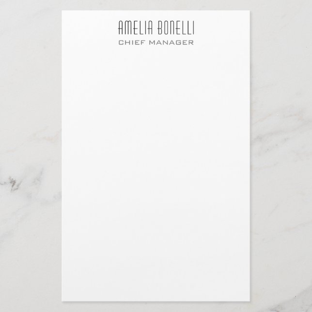 Papeterie Minimaliste Moderne Professionnel Simple Taille St (Devant)