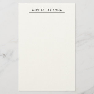 Papeterie Minimaliste Noir & Blanc Moderne Simple