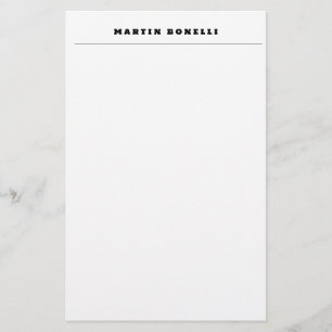Papeterie Minimaliste noir et blanc professionnel simple
