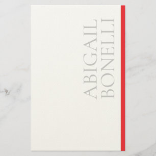 Papeterie Minimaliste professionnel moderne gras gris rouge