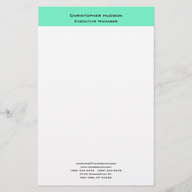 Papeterie Minimaliste simple moderne professionnel (Devant)