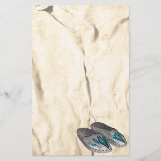 Papeterie Moccasins perlés Stationery amérindienne