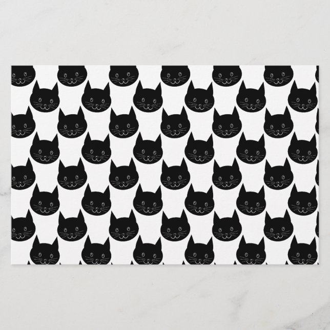 Papeterie Modèle de chat noir (Devant)