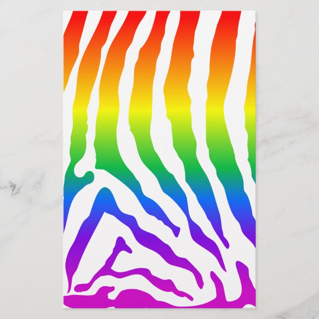 Papeterie Modèle Rainbow Zebra (Devant)