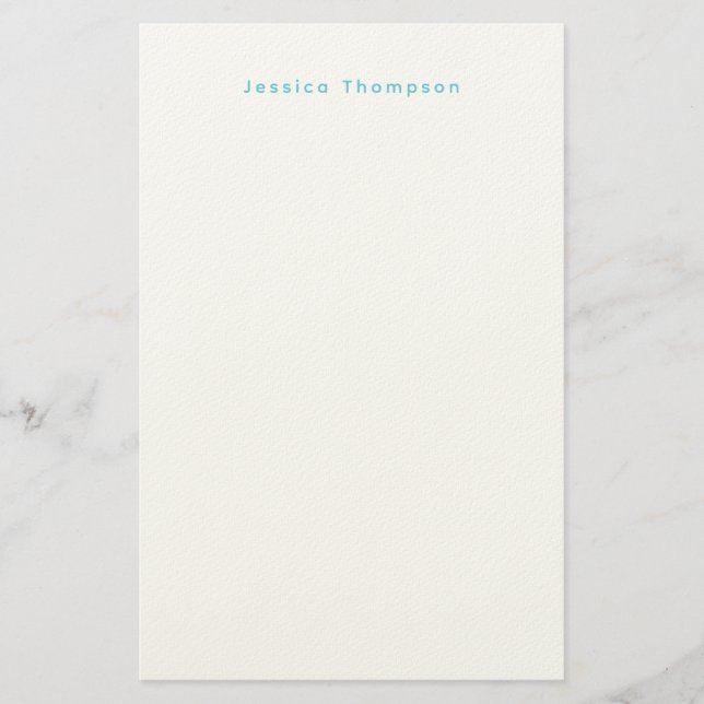 Papeterie Modern Elegant Plain Simple Professional Name (Devant)