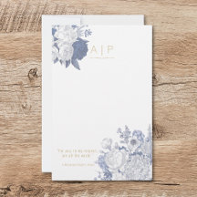 Modern Elegant Stylish Quote Floral Blue