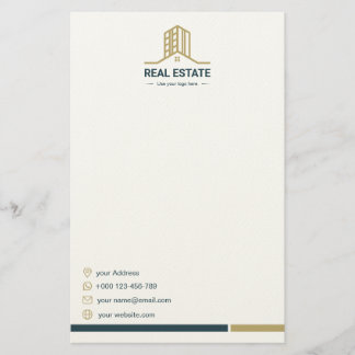 Papeterie Modern Real Estate Stationery Paper