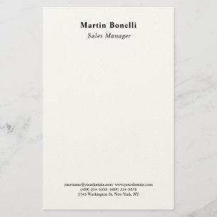 Papeterie Moderne Classique Professionnel Noir & Blanc