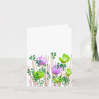 Papeterie moderne de cartes de notes botaniques vi