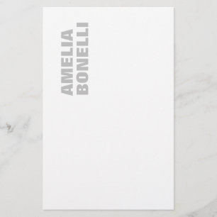 Papeterie Moderne Gris Blanc Gras Minimaliste Professionnel