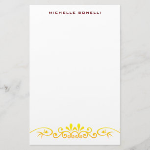 Papeterie Moderne minimaliste Motif de fleurs professionnell