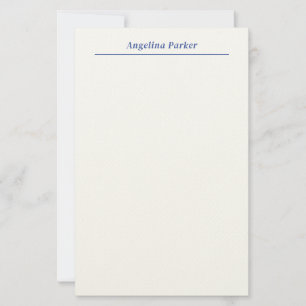 Papeterie Moderne minimaliste Plaque Bleu Simple Blanc