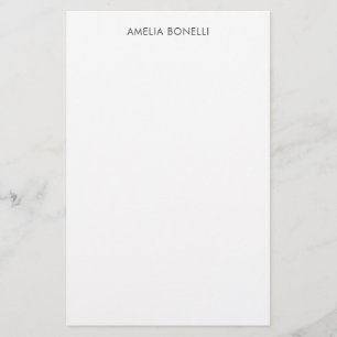 Papeterie Moderne minimaliste Professionnel Plain Nom simple